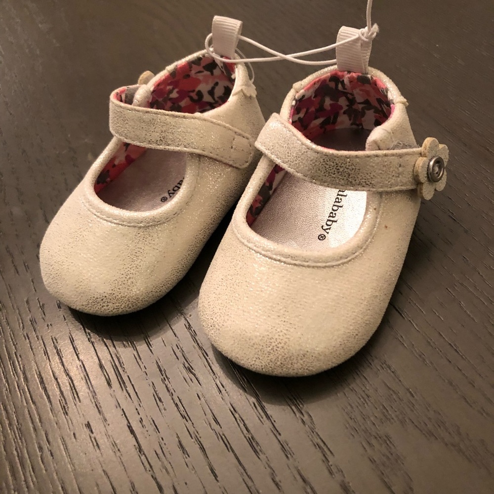 Koala Baby Ivory and Silver Shoes